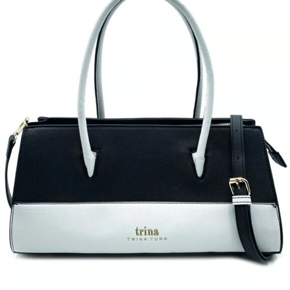 NWT B&W Trina Turk Colorblock Satchel Crossbody - Picture 1 of 4